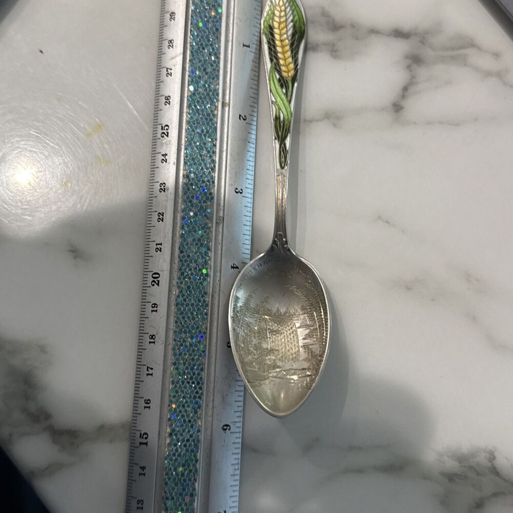MINT Minnehaha Falls MINNESOTA INDIAN STERLING SILVER SPOON WATSON hand engraved
